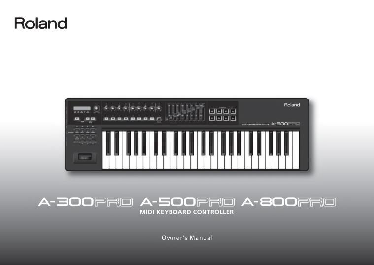 Roland A-800PRO, A-500PRO, A-300PRO Owner's manual : Free Download